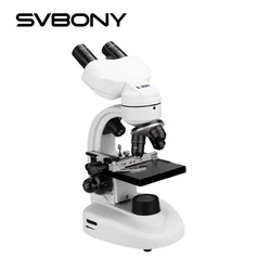 SVBONY SV605 Biological Microscope 40X-1600X Binocular Optical Electron Binocular Microscope  for Back to School Guide