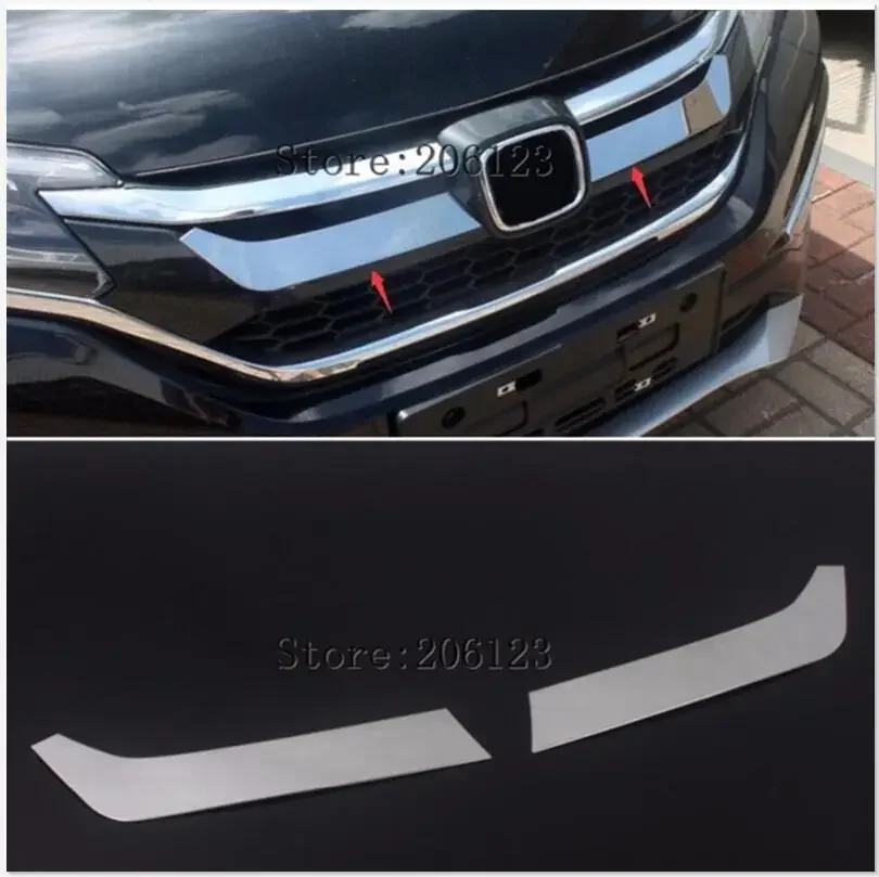 For Honda CRV CR-V 2015 2016 Stainless Steel Front Grille Racing Grille Cover Trim 2 Piece