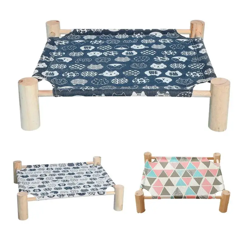 

Portable Pet Bed Elevated Cat Dog Hammock Bed Removable Washable For Summer Outdoor Travel Camping Accessories Pet Supplies