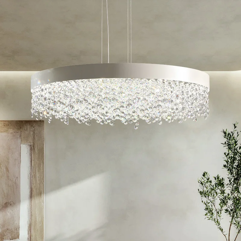 

French living room chandelier 2025 new crystal lamp designer high-end luxury modern restaurant bar table bedroom lighting