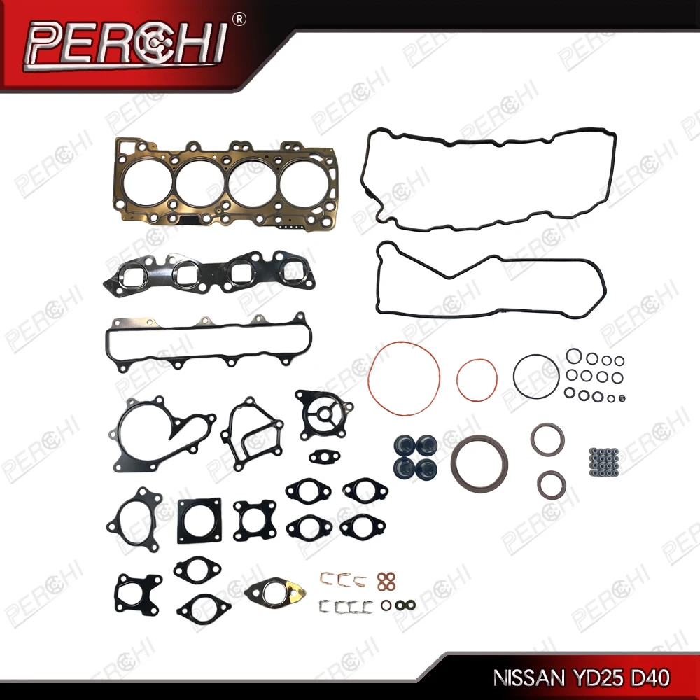 

YD25DDTi YD25K3LD-5MI Комплекты прокладок для восстановления двигателя, полный комплект для NISSAN NAVARA NP300 D40 PATHFINDER III R51 2,5 A0101-5X01A