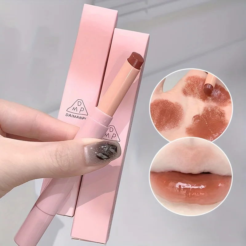 Hydrating Lipstick with Mirror Shine - Waterproof, Long-Lasting Lip Tint in Rosy Hues for All Skin Types