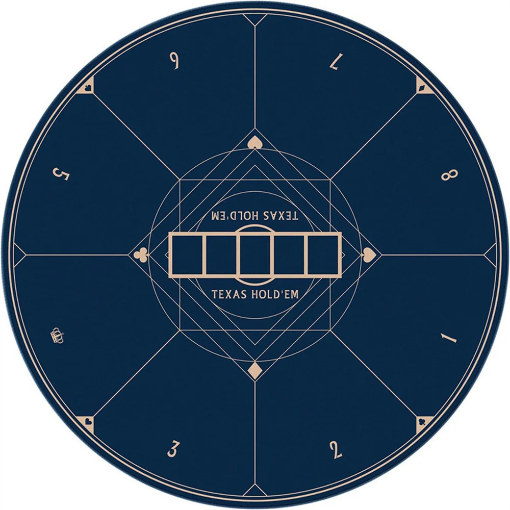 

Round Tablecloth Poker Mat Texas Hold'em Table Mat, Chip Rubber Mat For Tabletop Games 60cm 70cm 80cm 90cm 100cm 110cm 120cm