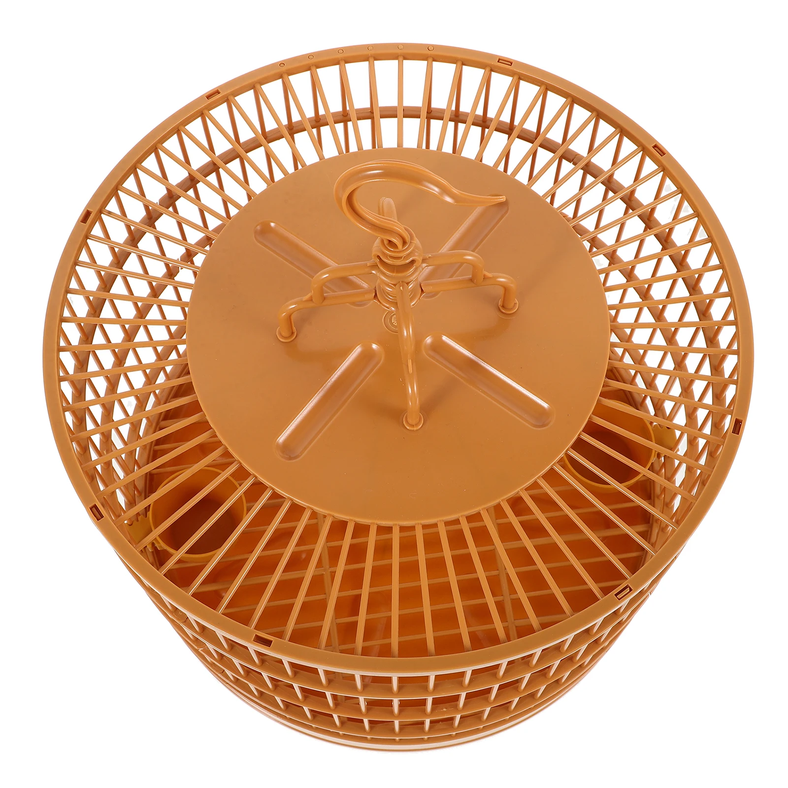 

Hanging Plastic Bird Cage Round Design Large Capacity Parrot Birdcage Reusable Safe Decoration Round Bird Cage