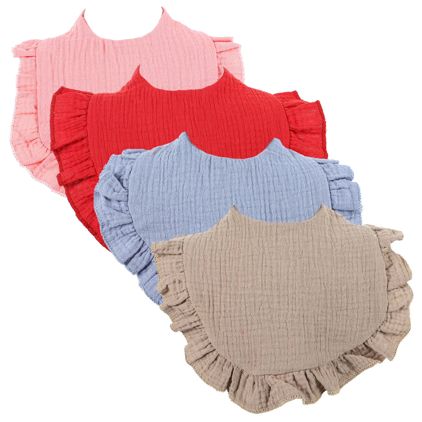 

4 pcs Waterproof Anti-Spit Baby Bibs Cotton Feeding Bibs For Drooling Eating Toddler Newborn Girl Boy Infant Multipurpose