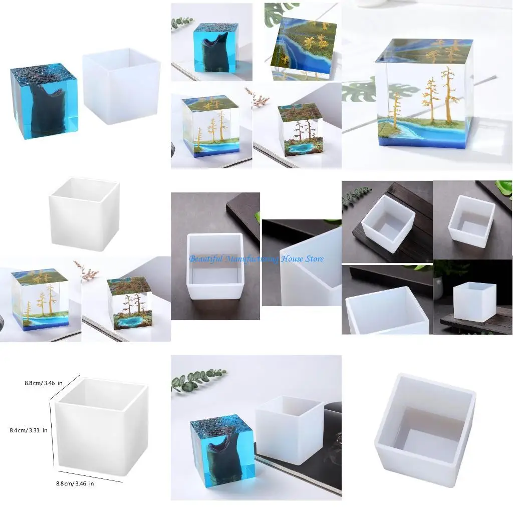 

E56A Cube Moulds Resin Molds Epoxy Crystal Silicone Molds Jewelry Crafts Molds Handmade Jewelry Making Tool Silicone Texture