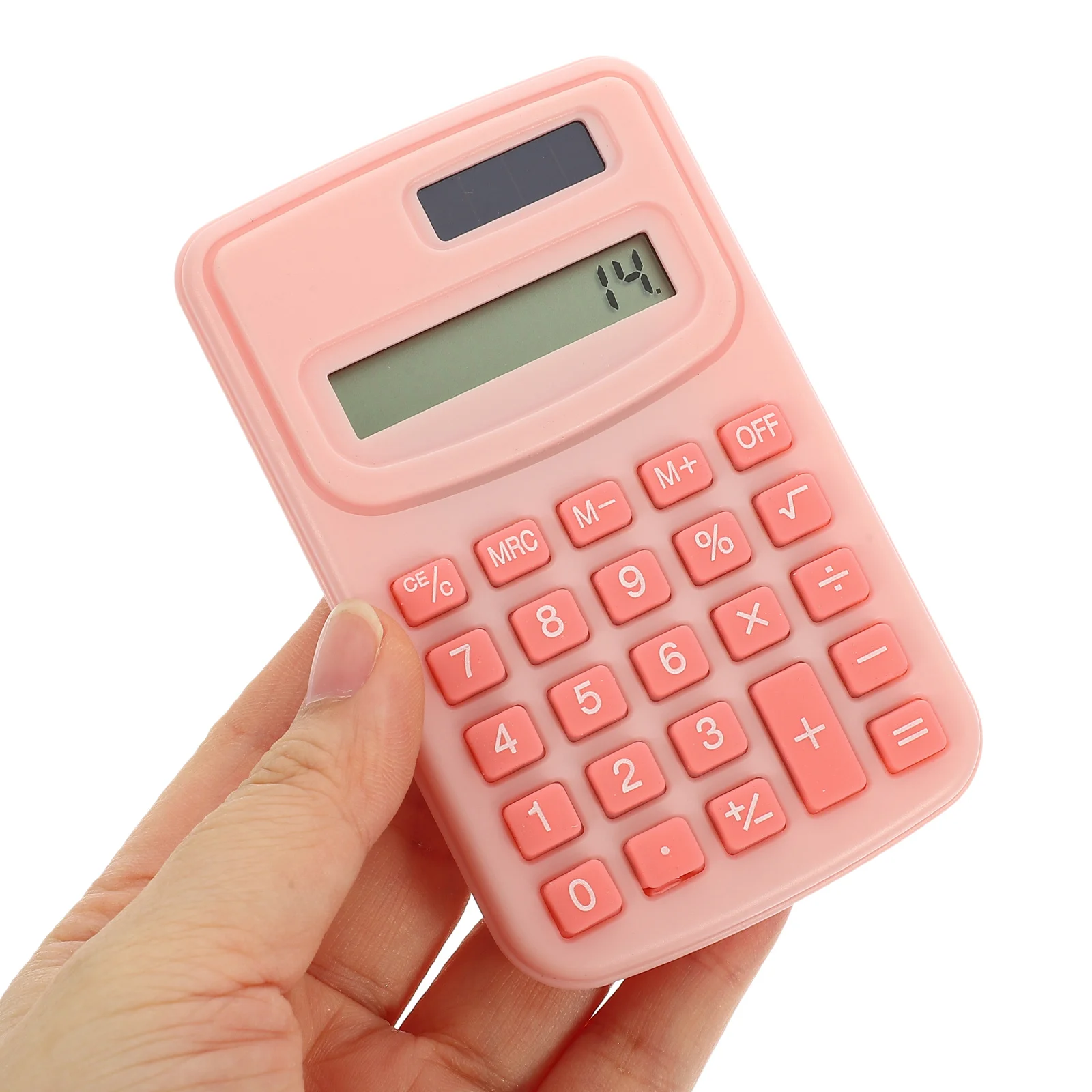 

Portable Calculator Mini Handheld Electronic Device For School Office Home Use Small Basic Calculation Tool Candy Color Student