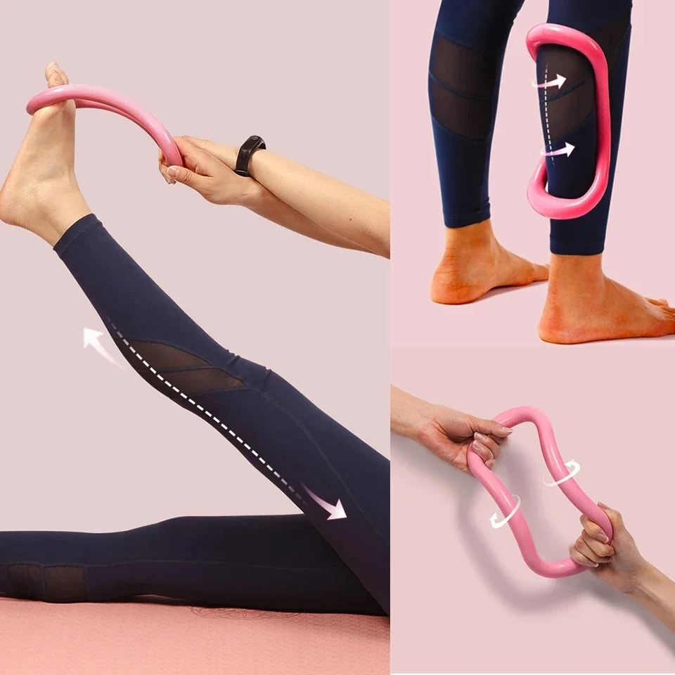 Cerchio yoga Pilates Anello elasticizzato Home Donna Attrezzatura per il fitness Massaggio fasciale Allenamento del corpo Esercizio Strumento di