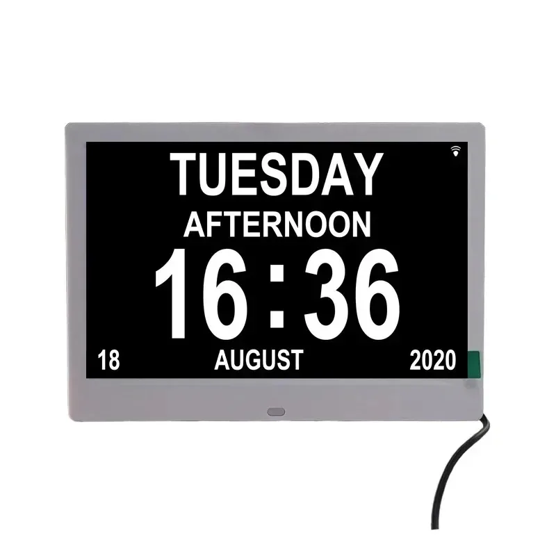 Good quality 10 inch worldwide time weather station digital clock led for photo video frame display