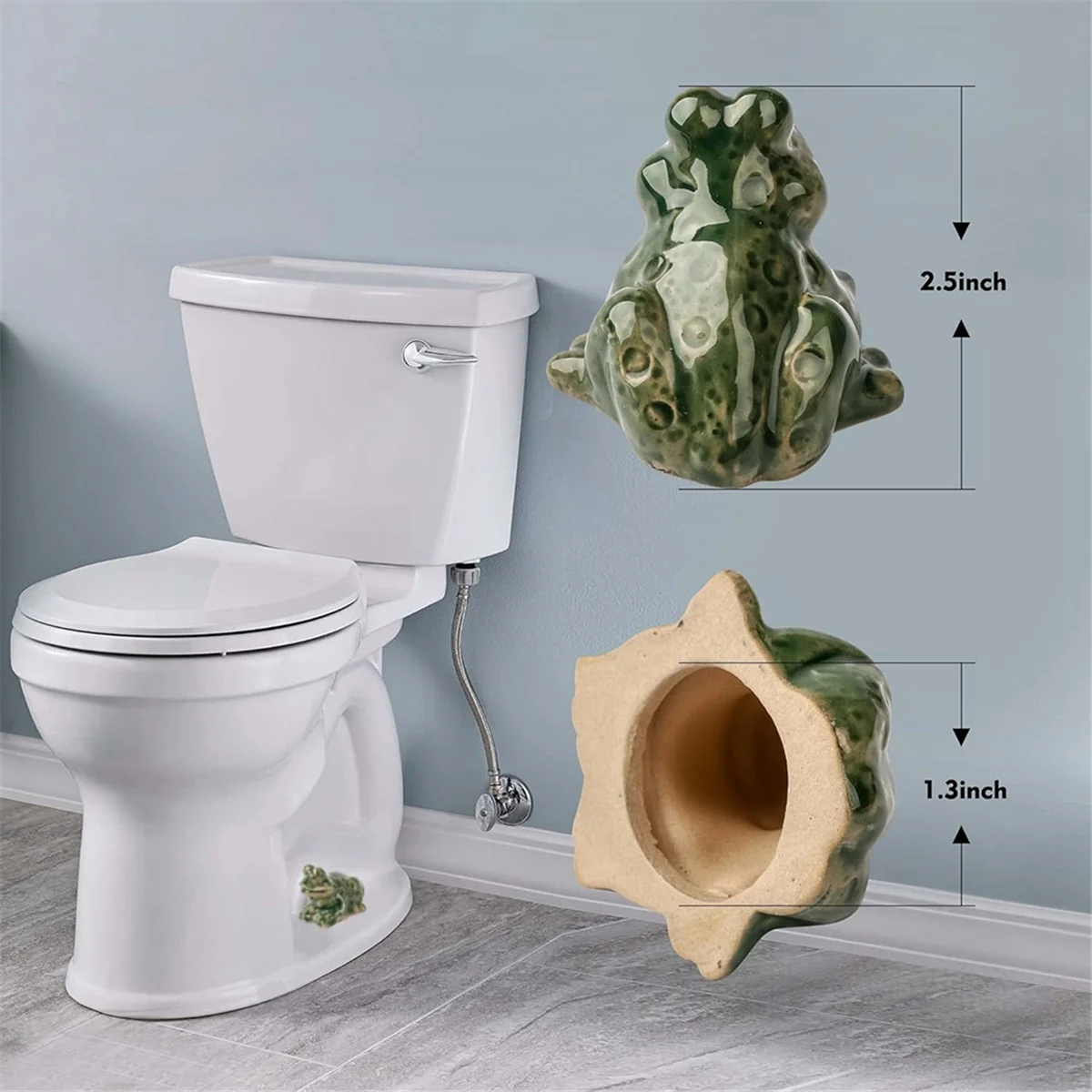 Toilet Bolt Caps, Decorative Toilet Bolt Covers, Ceramic Cute Frog Covers Toilet Bolts Bathroom Decor Easy Installation