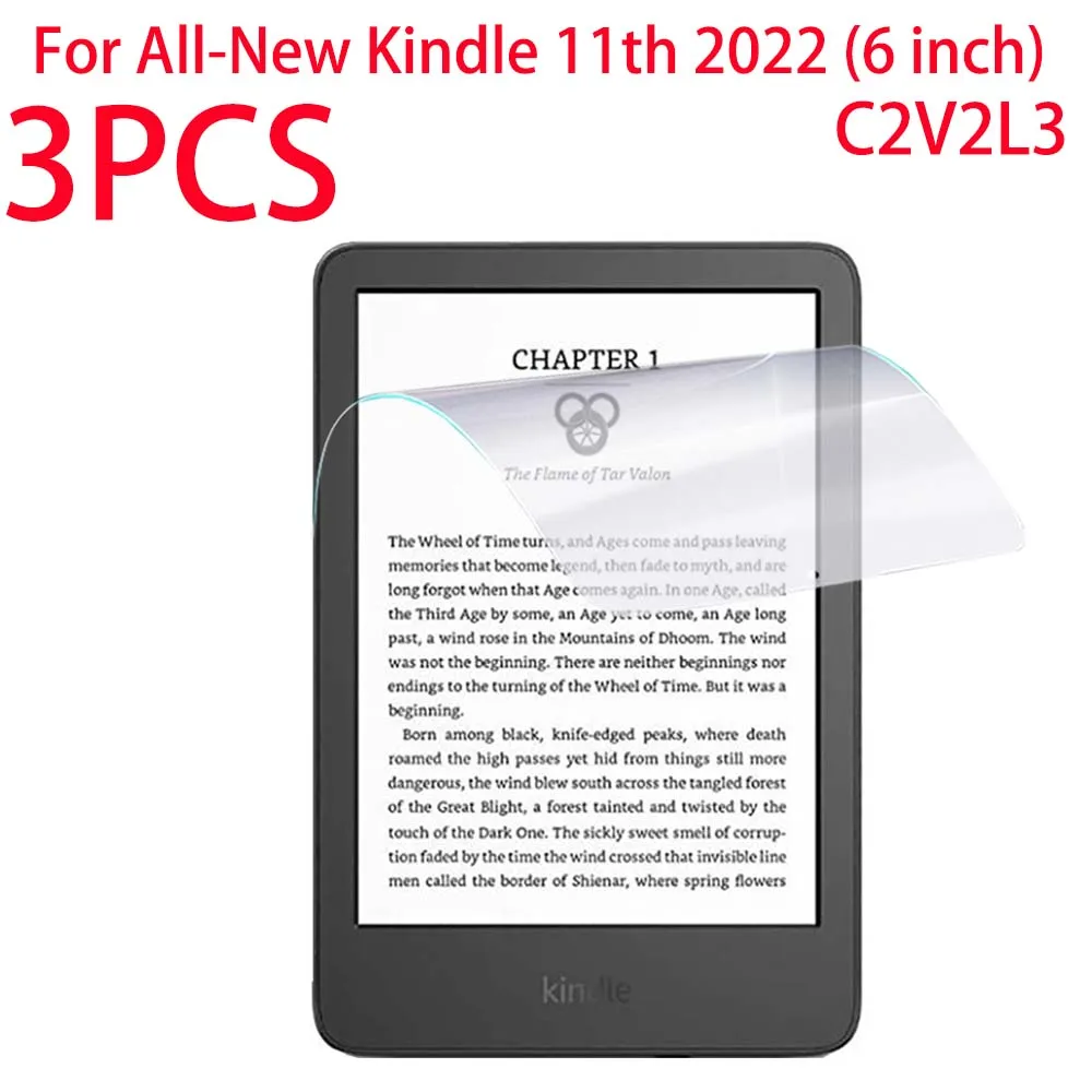 

3 шт., мягкая защитная пленка для экрана Kindle 11th 2022 6 дюймов