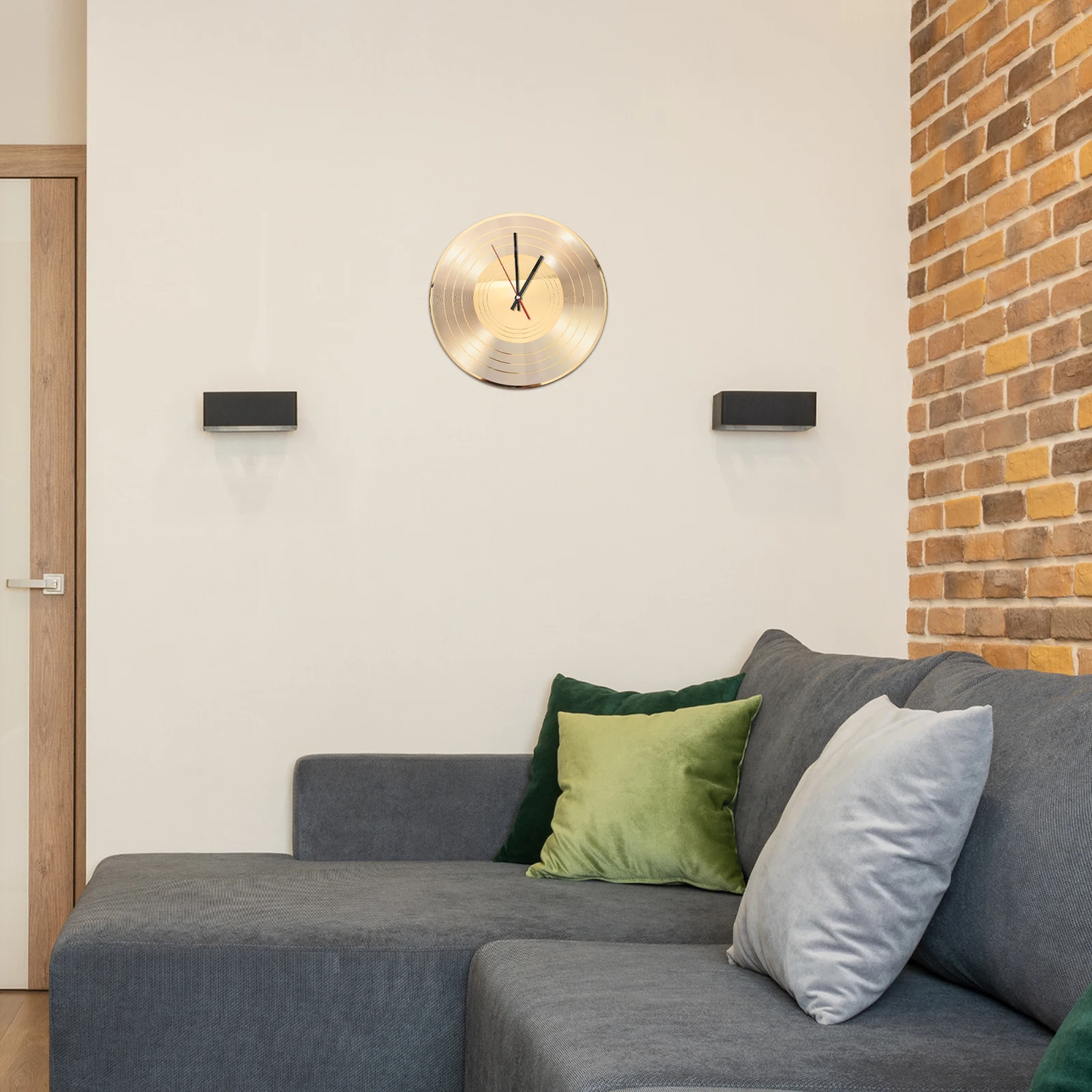 مسجل فينيل ساعة حائط خمر قلادة الزخرفية لغرفة المعيشة غرفة نوم مقهى الموسيقى الرجعية ديكور المنزل التبعي