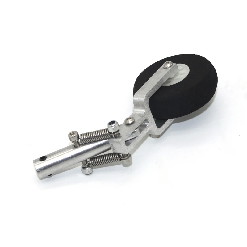 1PCS Retractable Front Shock-absorbing Steering Landing Gear CNC Aluminum Alloy with 4.5cm Diameter Wheel for RC Airplane Model