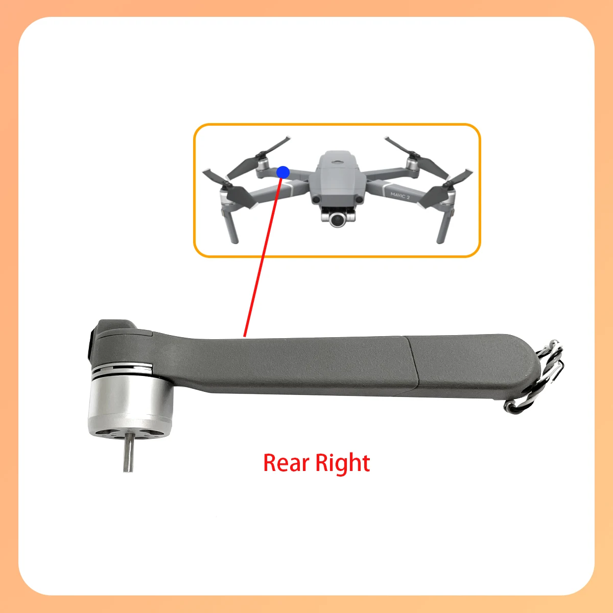 

Original Mavic2 Pro Zomm drone body with motors on the front, rear, left, and right arms suitable for DJI drones