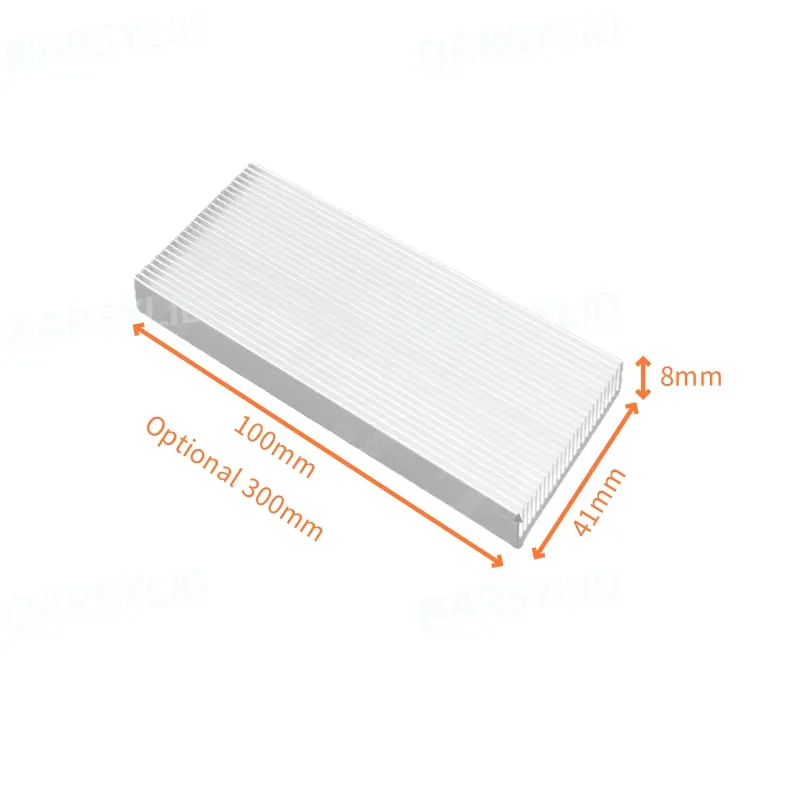 2pcs/lot 300mm 100mm 100x41x8mm Aluminum heatsinks electronic radiator cooling the aluminum block