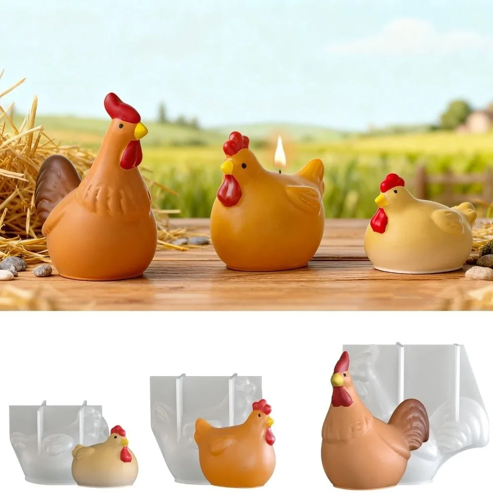 

Easy Clean Cute 3D Chicken Candle Mold Non-Stick Flexible Silicone Chick Mold Reusable DIY Crafts Aromatherapy Mold Home Decor