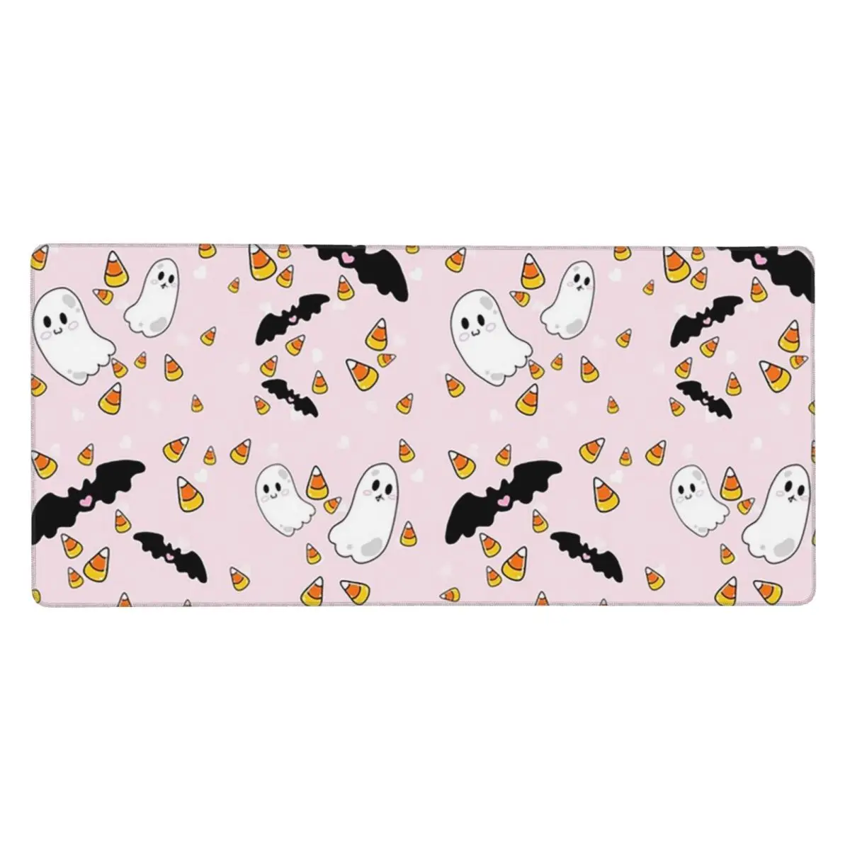 Halloween Themed Ghost And Bat Cartoon Large Mouse Pad Computer Keyboard Mouse Mat Gaming PC Laptop Desk Mat Office Table Mats