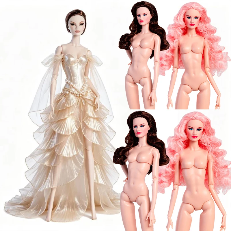 Pink Normal Skin Xianxian Supermodel Doll 32cm Doll With Blond/Brown Hair 12 Joint Movable Body+Head 1/6 Doll Toy Collect Gift