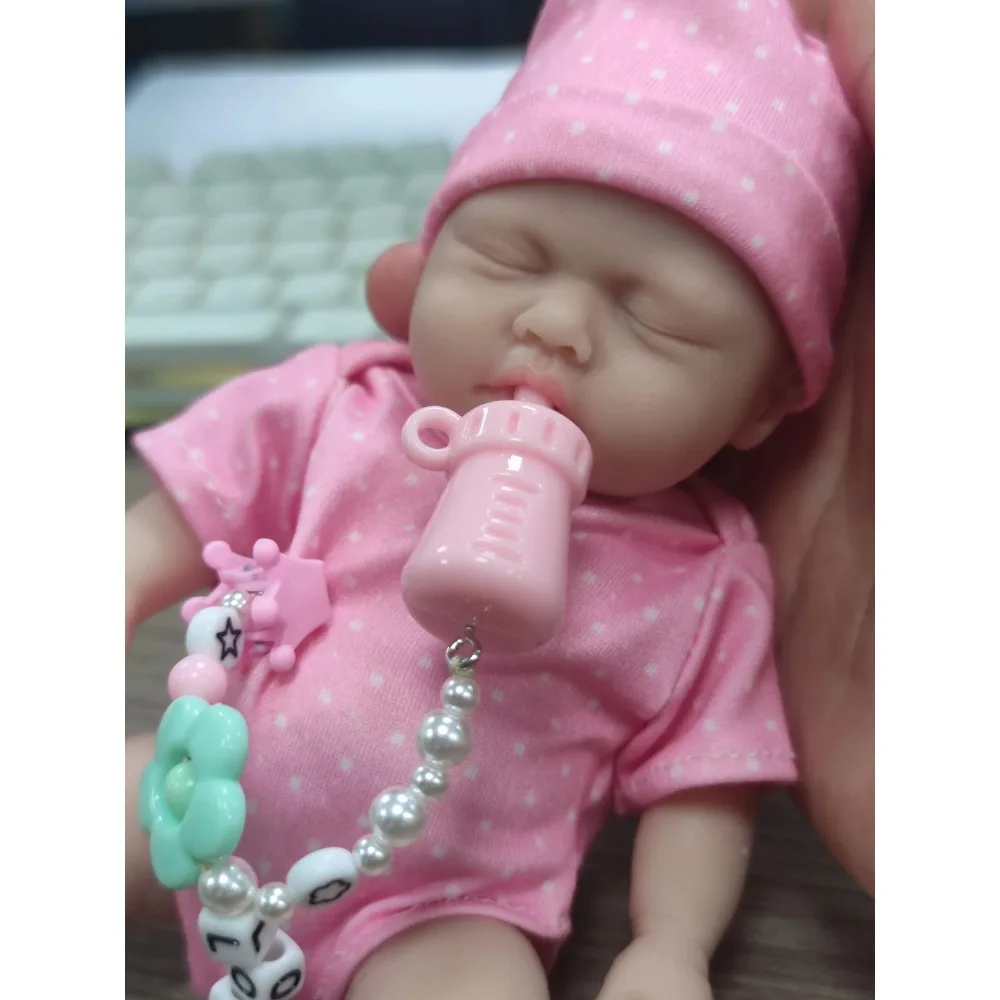 Reborn Baby Doll 7 inch Silicone Full Body Babies Girl Mini Newborn Baby Dolls Stress Relief For  Kids Gifts