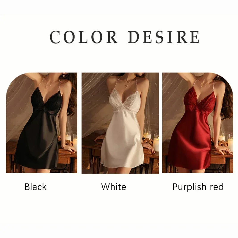 REBEYULI 2024 Night Sleepwear Set Women Backless Spaghetti Strap with Bra Cups Robes for Women Luxury Sleeping Clothes Women