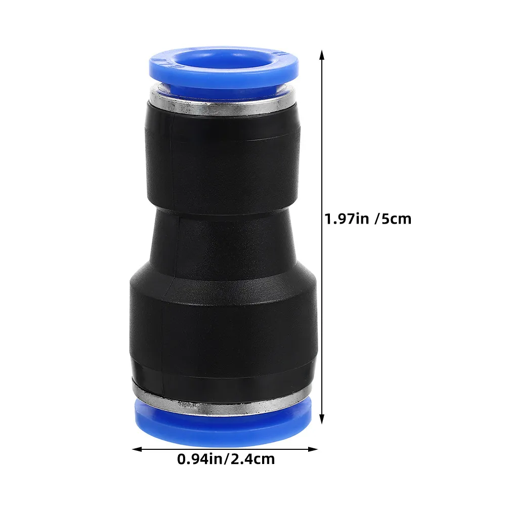 10pcs Pneumatic Connectors Air Hose Connector Straight Coupling Crimp Fitting For Air Compressor Plastic Steel Fittings