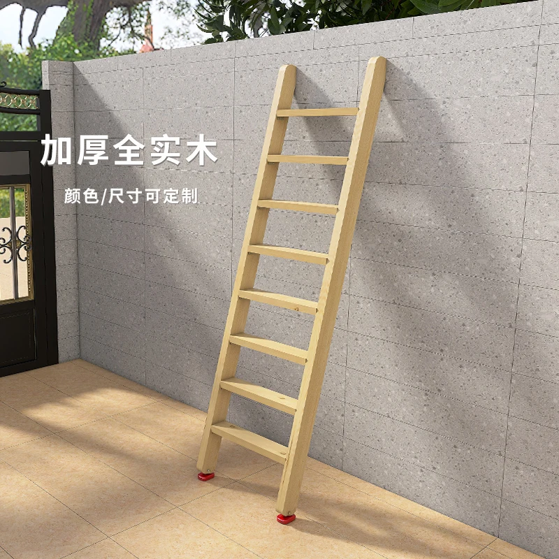 

Wooden ladder Household straight Up and down bed Upper and lower bunk Stepping Attic Solid wood stairs
