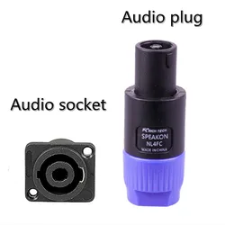 NL4FC Core Audio Plug Socket 4FC Speaker connettore senza saldatura presa per amplificatore di potenza XLR