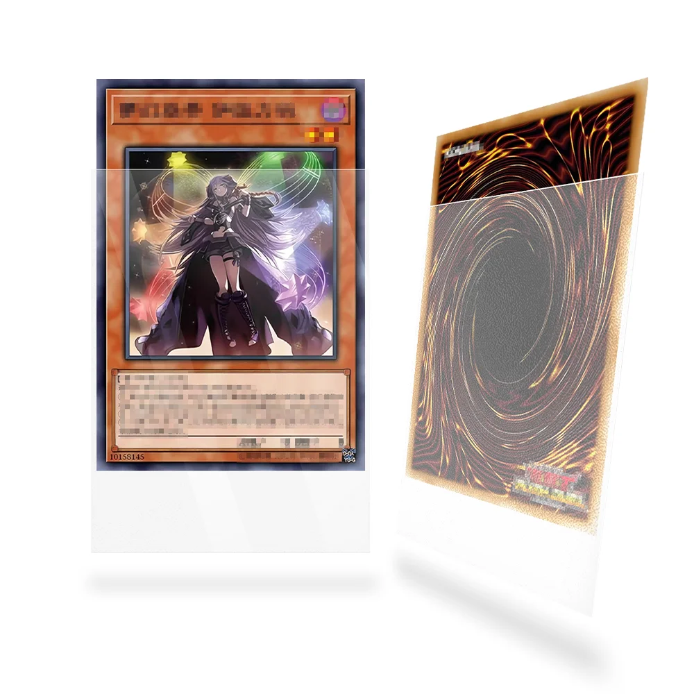 YGO Card Sleeve 100 Pack 62x89mm, Japanese Small Card Sleeves Photocard Sleeves , Back Textured Perfect Shuffling