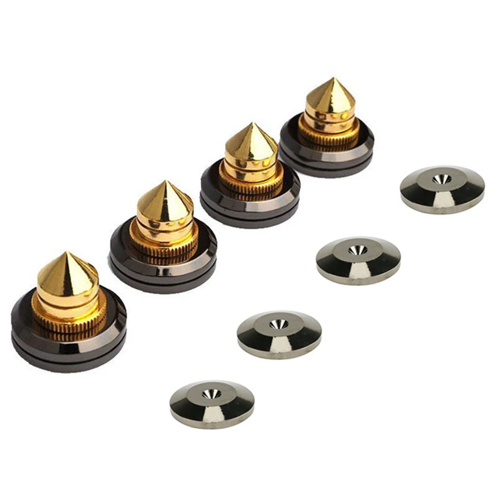 4 Sätze goldene Lautsprechers pikes Subwoofer CD Audio verstärker Plattenspieler Isolation ständer Füße Lautsprecher Box Nägel Kegel