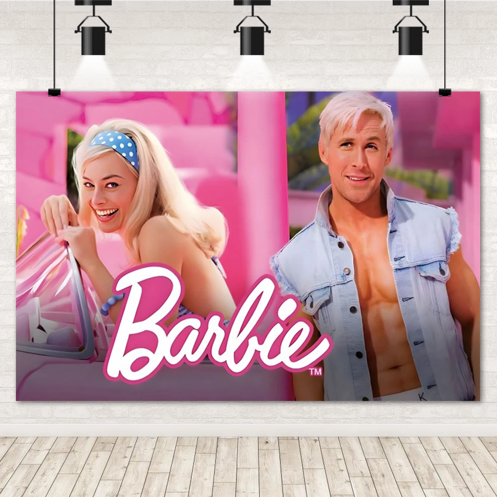 Movies Barbie Birthday Decoration Backdrop Photo Background For Photography Baby Shower Photocall Princess Dancing Party Props