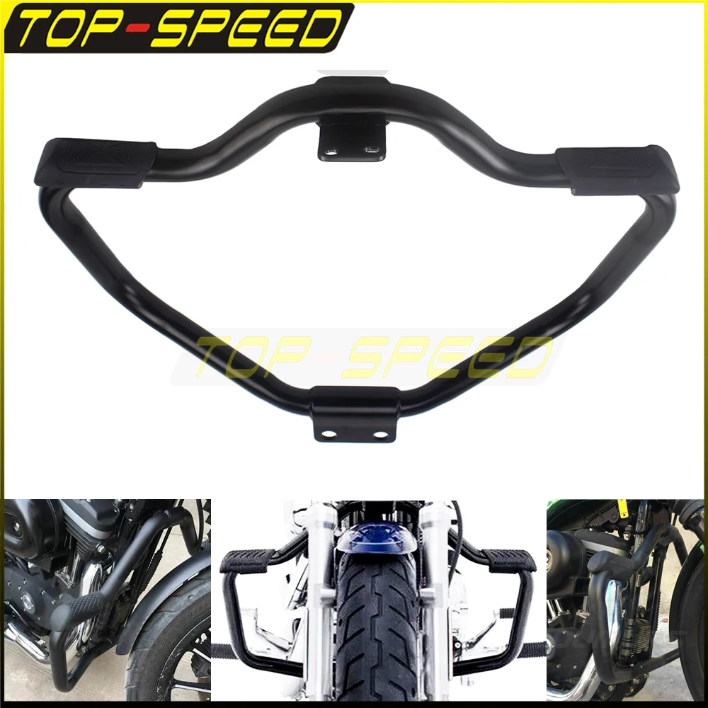 Mustache Front Highway Crash Bar Engine Guard For Harley Sportster Roadster Forty Eight Seventy Two Nightster Iron XL883 1200 XR