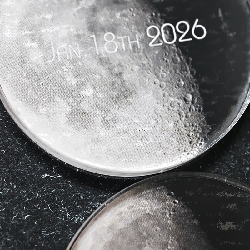 2 Set Moon Custom 5mm Acrylic Circle Fridge Magnet The Exact Moon Phase on Your Special Date  Personalized Once in a Lifetime