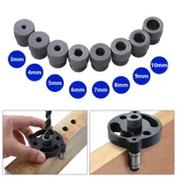 Three-in-one locator Hole Punch Drill Bit Positioner 3-10mm Drill Sleeve Bushing Dowelling Jig Wood Drilling Guide Locator