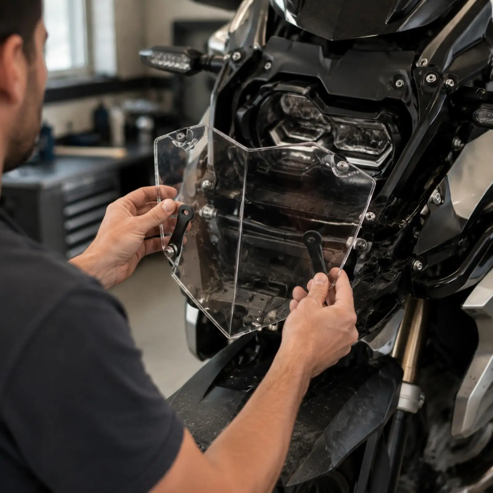 Clear Motorcycle Headlight Shield for R1200GS LC R1200GSA LC R1250GSA Adventure Bike Guard Cover