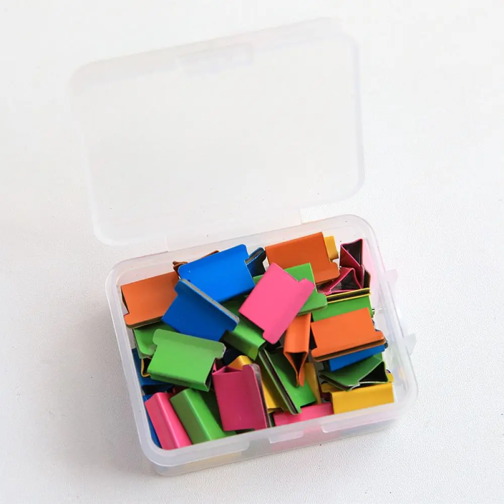 Cute Cartoon Push Clamp Paper Dispenser Binding Tool Desktop Stationery Organizer For School Office Supplies