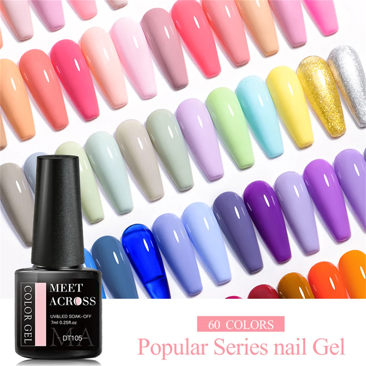 8PCS/Set 7ml Gel Nail Polish Set Nude Pink Red Blue Semi Permanent Long-Lasting Nail Polish Soak Off UV LED Nail Art Gel Varnish