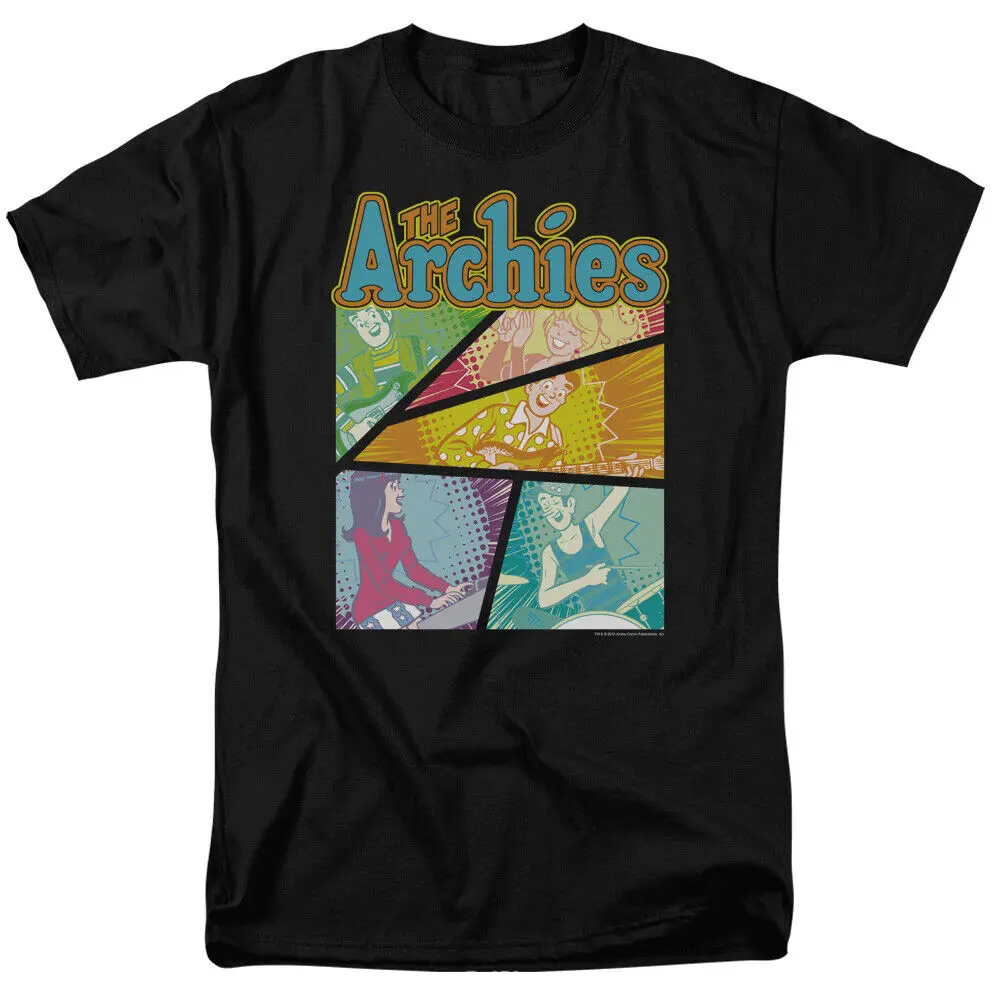 Archie Comics The Archies Colored T Shirt Licensed Comic Book Tee Black