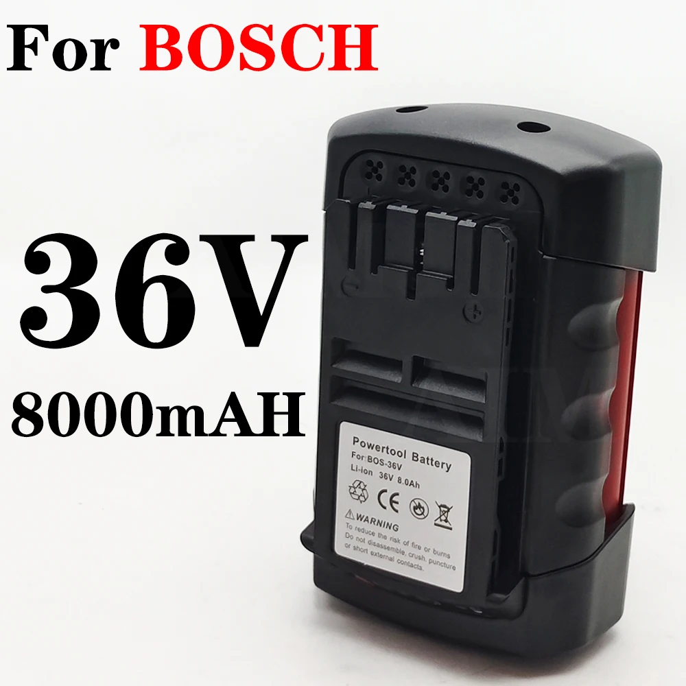 Replacement Batteries Lithium-Ion for BOSCH 10000mAh 36V Li-ion Rechargeable Battery BAT810 BAT836 BAT840 GBH36V-LI Power Tools
