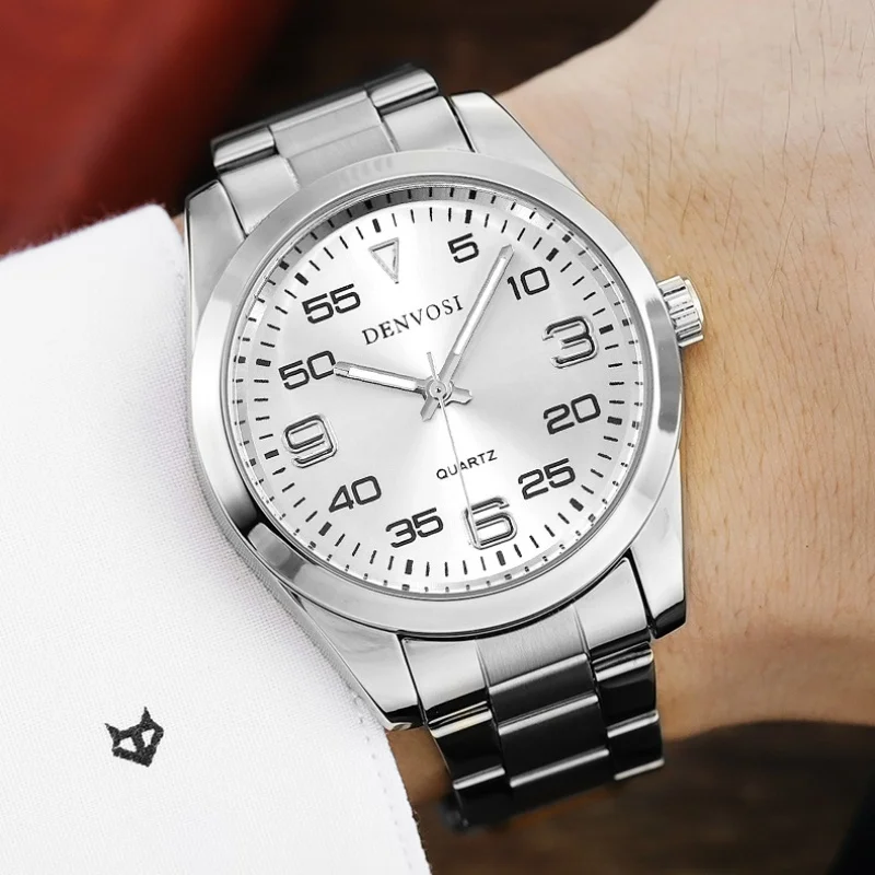 Classic men\'s waterproof quartz watch, Simple leisure business casual,Stainless steel watches for men