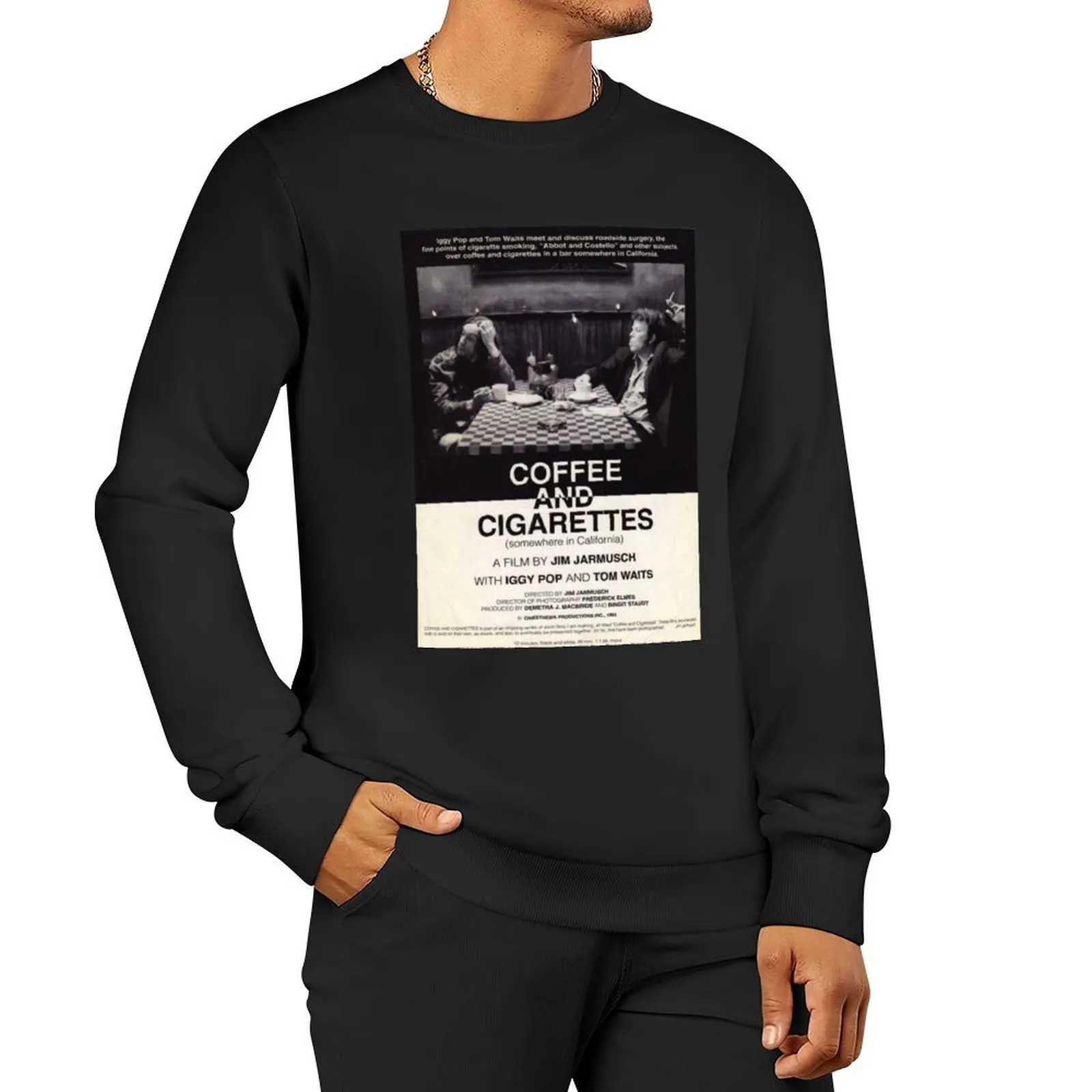 

Coffee and Cigarettes Pullover Hoodie graphic t shirts men aesthetic sweatshirts