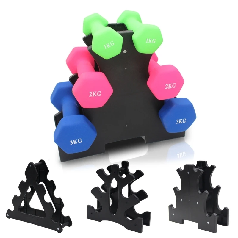 Dumbbell Rack Compact Dumbbell Holder 3 Dumbbell Rack Stand Small Dumbbells Suitable for Office Gyms Home