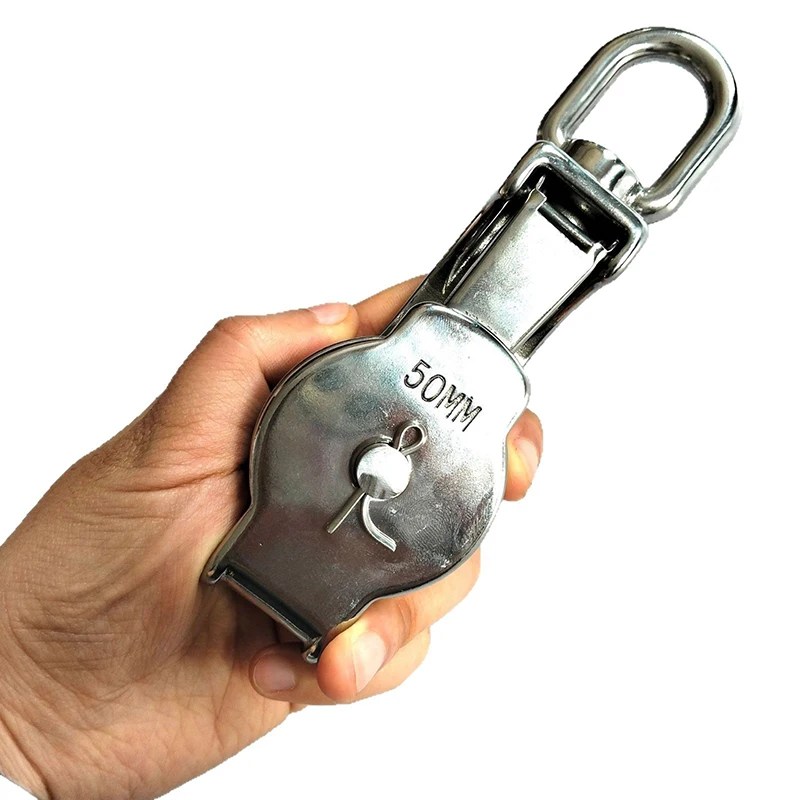 Marine 304/316 Stainless Steel Casting Single Pulley, Rust-proof and Corrosion-resistant, Non-bearing Marine Pulley