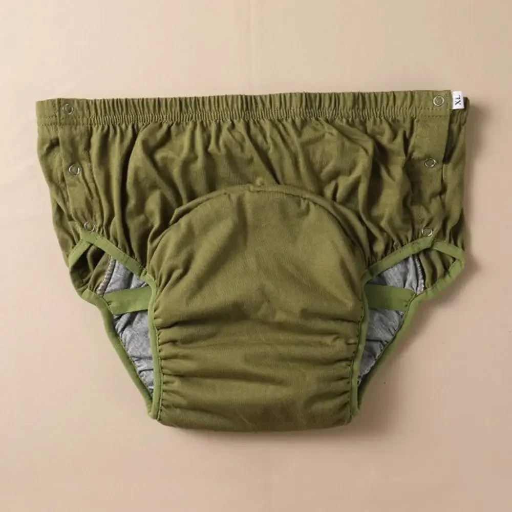 Cotton Reusable Adult Cloth Diaper Underpants Waterproof High Absorbency Anti Side Leak Skin Friendly Incontinence Pants
