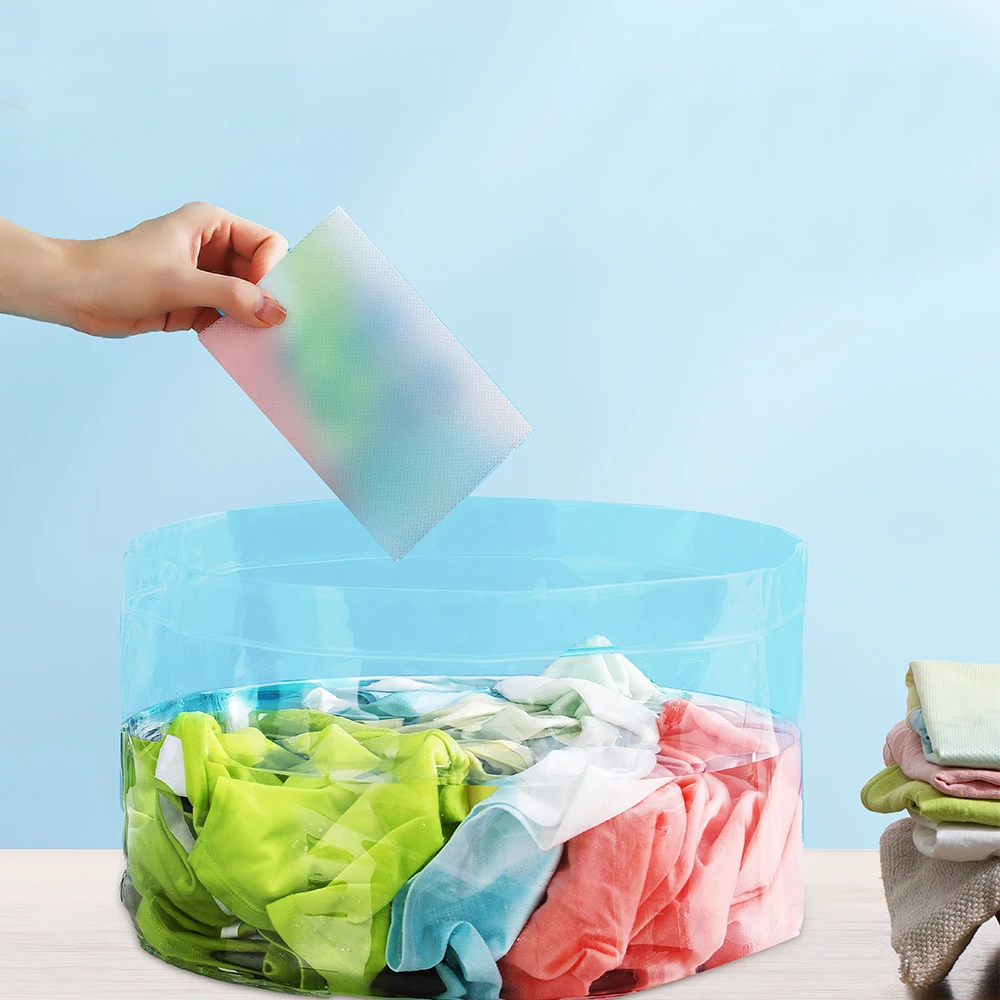 100Pcs Dyeing Cloth Washing Machine Use Mixed Dyeing Proof Color Absorption Sheet Anti Dyed Cloth Laundry Cloth Laundry Products