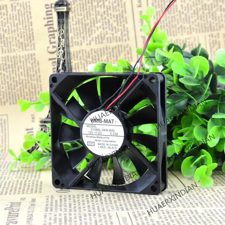 

New 3106KL-04W-B40 DC12V 0.23A 80*80*15MM Cooling Fan Assembly Kit