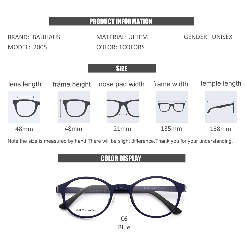 2005 Ultralight TR90 Myopia Glasses Retro Round Optical Prescription Eyeglasses Frame Men And Women