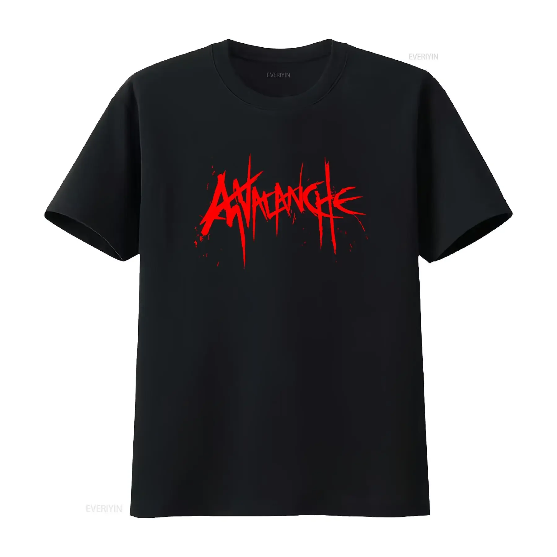 Avalanche Print T Shirt Stylish and Bold Design for Fashion Forward Individuals vintage Washed Soft Top For Everyday Wear homme