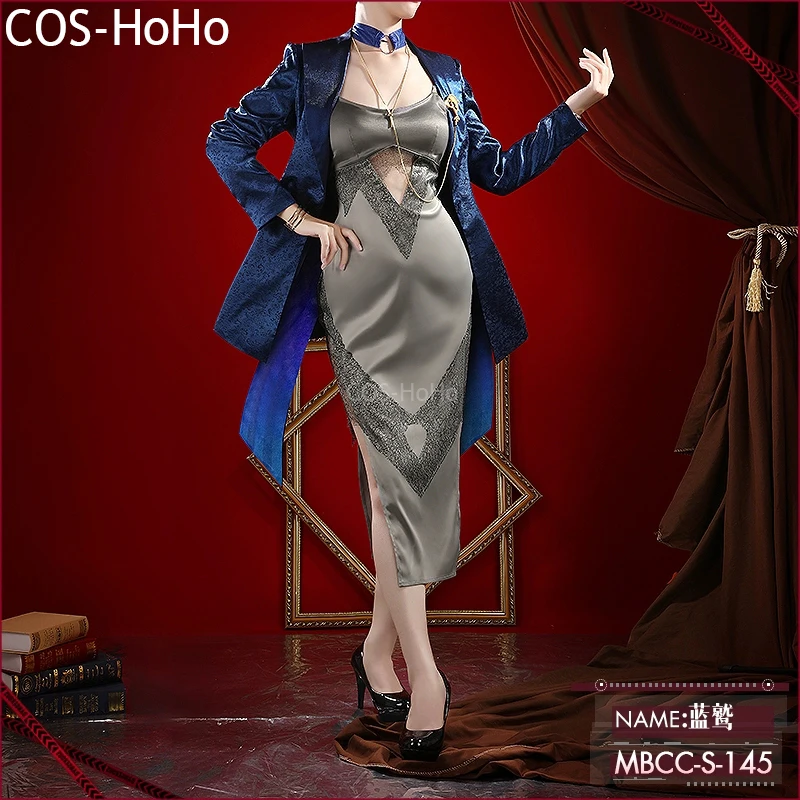 COS-HoHo Path To Nowhere Vautour Bleu Game Suit Gorgeous Dress Sexy Uniform Cosplay Costume Halloween Party Role Play Outfit