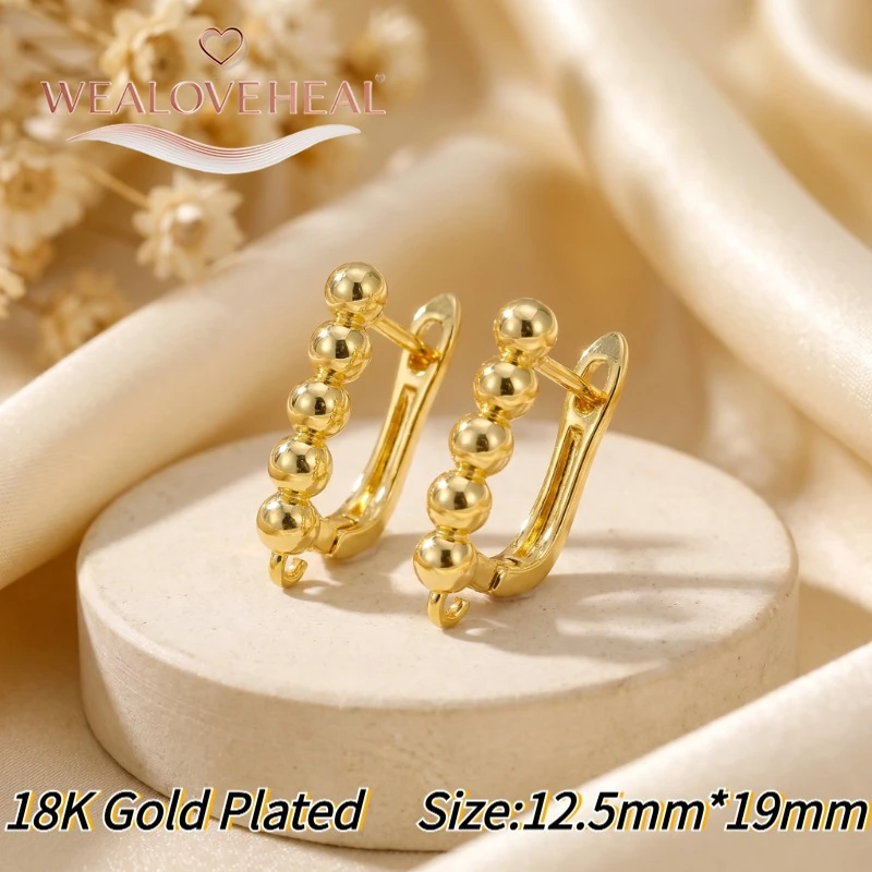 schmuckherstellung zubehör，6 verschiedene Leverback-Ohrringverschlüsse, 18K Gold/Rhodium plattiertes Messing, mit Zirkonia besetzt, Infinity-Ohrringhaken für DIY-Schmuckherstellung – Detail 23