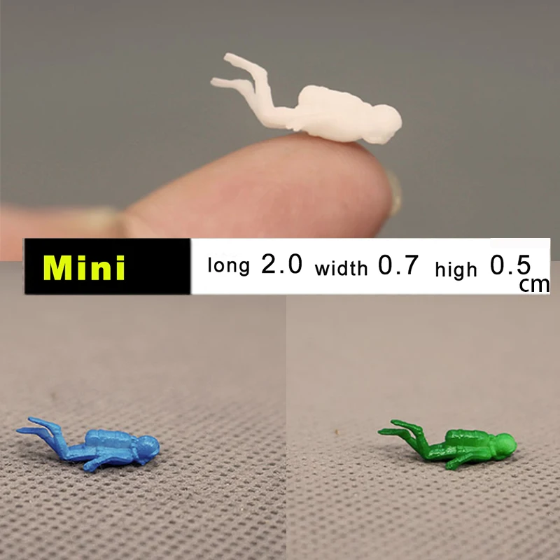 Mini static Swimming Figure Diver Model Diy Ocean Beach Sand Table Scene Layout Materials Diorama Kit 1Pcs